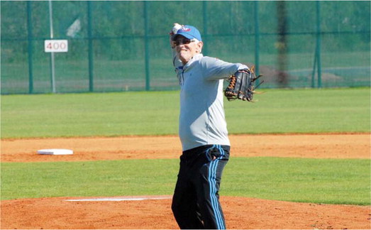 First pitch from HOFer