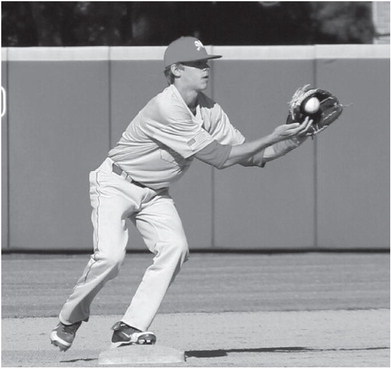 Gavin Stone starts a double play during play last night.