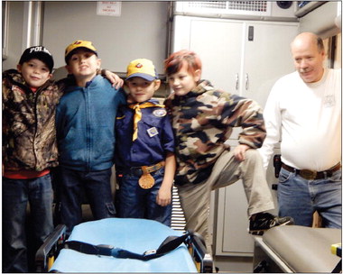 Cub Scouts visit Marion Fire Department