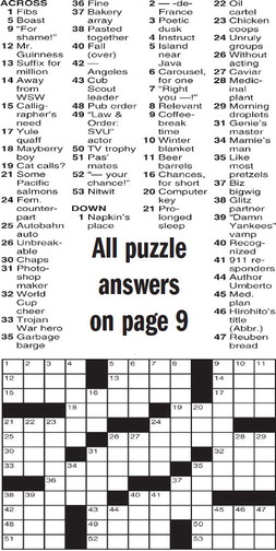 All puzzle answers on page 9